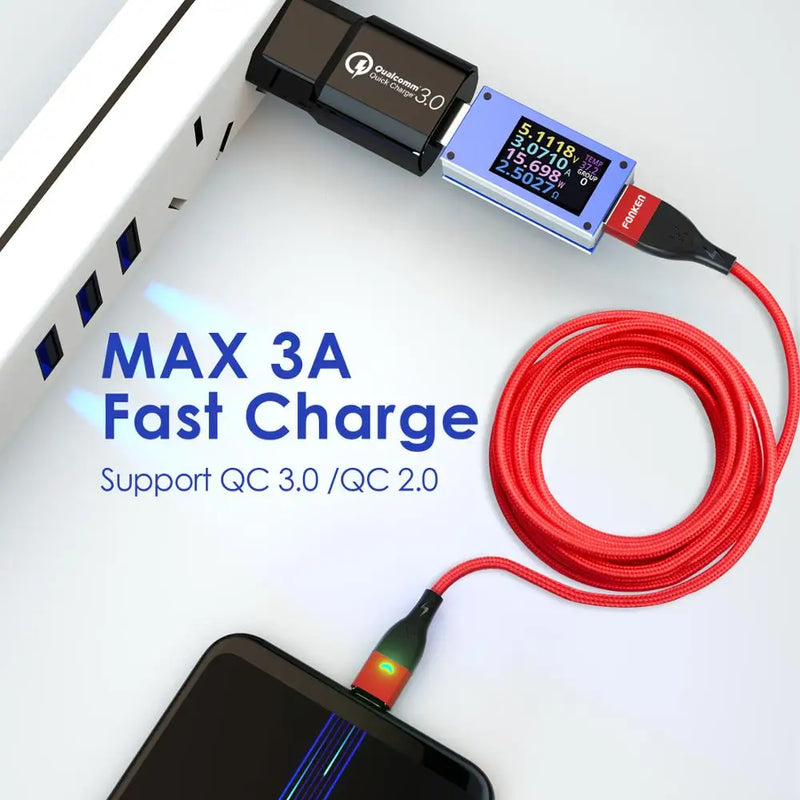 USB C Magnetic Cable Micro Usbc Fast Charge Cable 1m 2m Mobile Phone Tablet Charger Data Charging for Samsung Xiaomi magnet cord