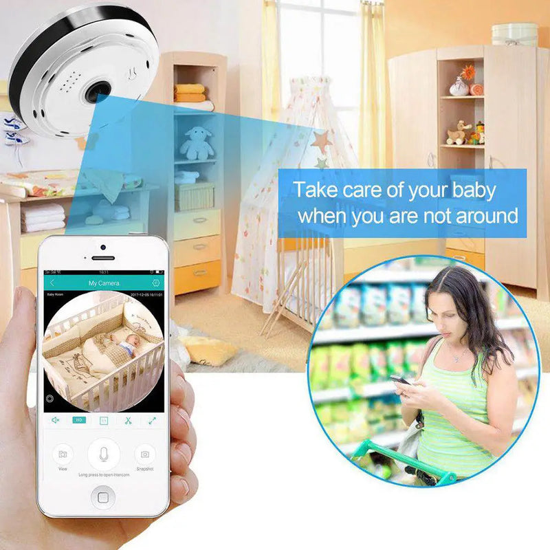 HD 360 Degree Panoramic Wide Angle MINI Cctv Camera Smart IPC Wireless Fisheye IP Camera P2P 960P HD Home Security Wifi Camera