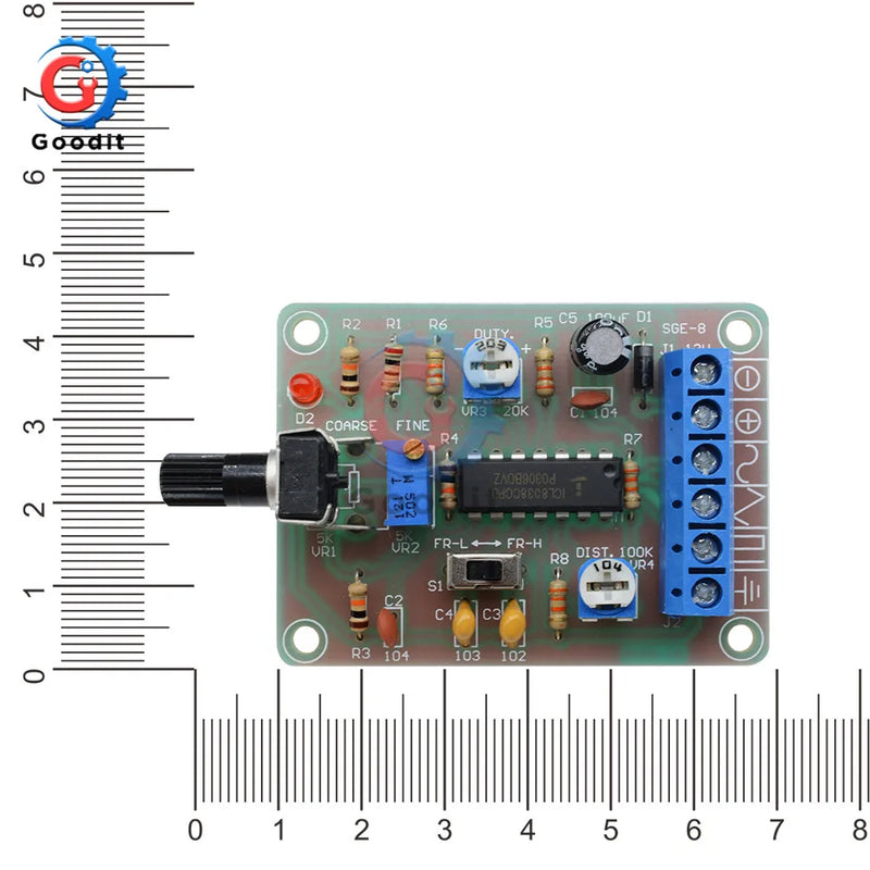 ICL8038 Monolithic Function Signal Generator Module Sine Square Triangle Welded DIY Kit Sine Square Triangle