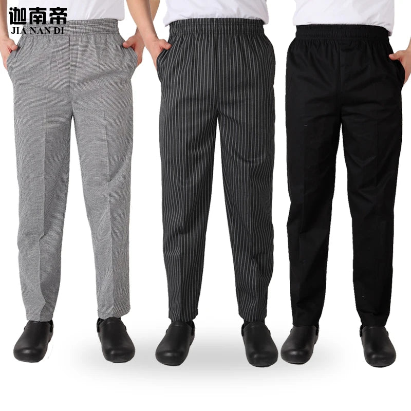 Spring Summer Autumn Winter Men 's Fashion Chef Pants Kitchen Restaurant Hotel Chef Work Pants