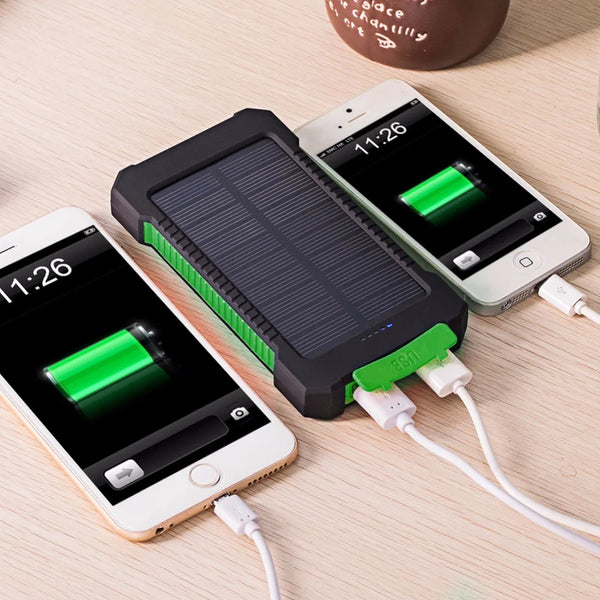 Solar Power Bank 20000mah Waterproof SOS External Auxiliary Battery Powerbank For iPhone 12 11 Huawei Xiaomi 14 13 Power Banks