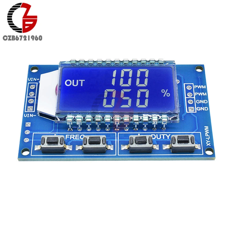 1Hz-150Khz Signal Generator Module Adjustable PWM Pulse Frequency Function Generator Duty Cycle TTL LCD Display 5V DC 12V 24V