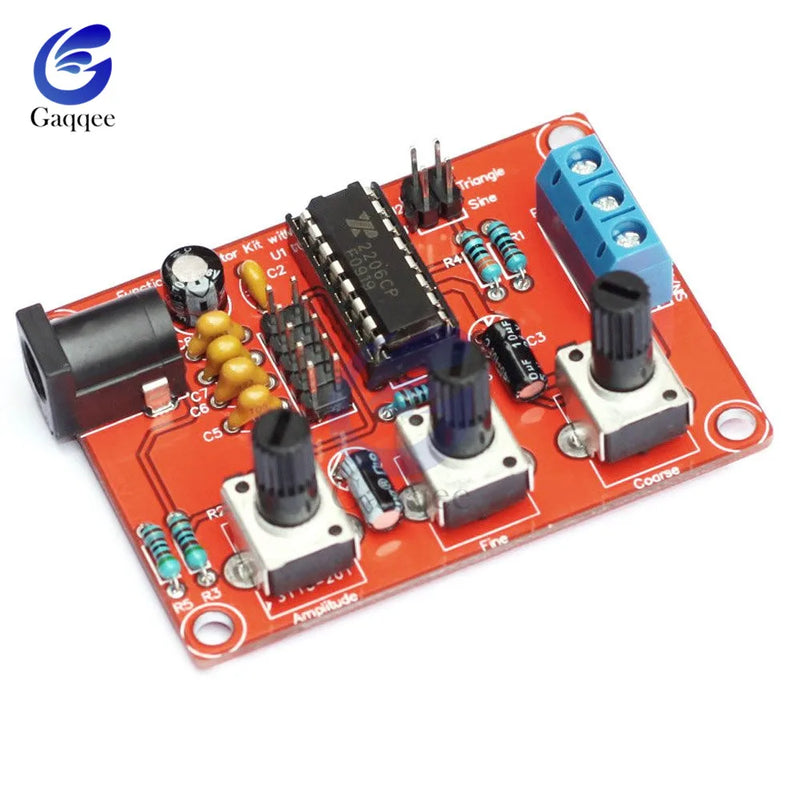 XR2206 1Hz-1MHz Function Signal Generator Sine/Triangle/Square Output Signal Generator Adjustable Frequency Amplitude DIY Kit