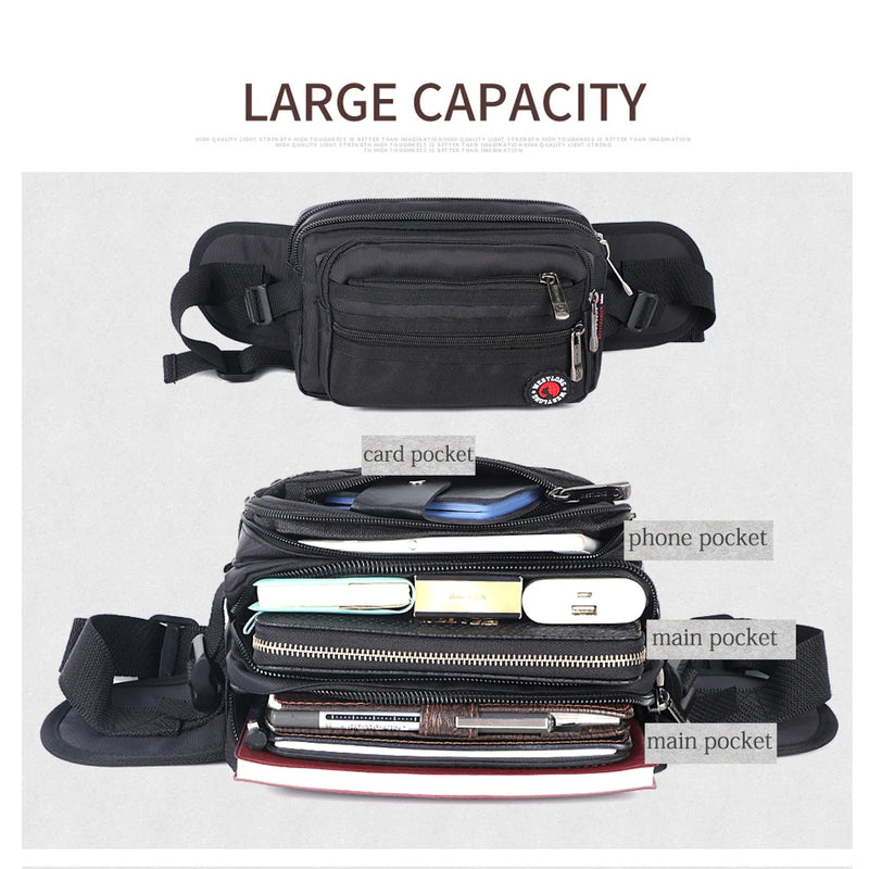 Waist Pack Casual Functional Fashion Men Waterproof Fanny Pack Women Belt Bum Bag Male Phone Wallet Pouch Bags Unisex 98011