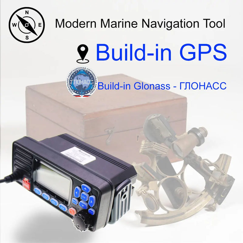 with GPS VHF Fixed Marine Radio Recent RS-509MG 25W 156.000-162.000MHz VHF Marine Radio IP67 Mobile Boat Walkie talkie