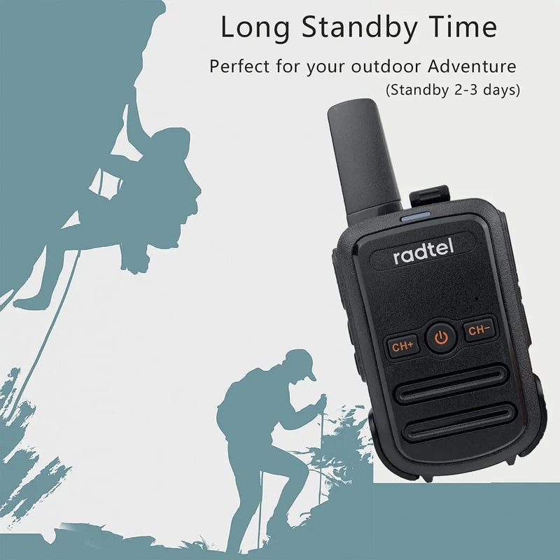 Mini Walkie Talkie Radtel RT12 Portable Two Way Radio PMR FRS Radio Comunicador Long range Kids Walkie-Talkie for Hotel Business