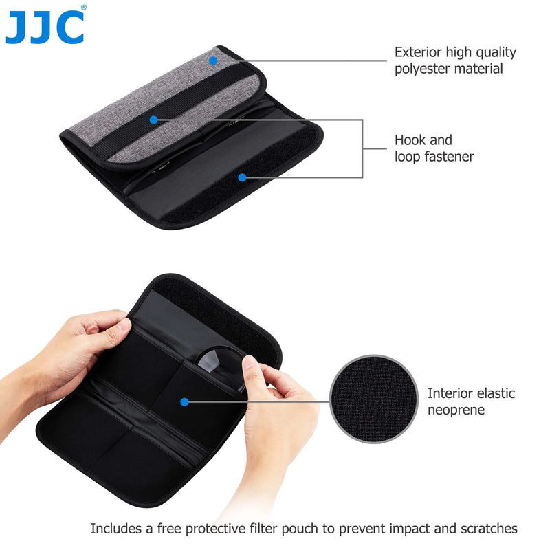 JJC Macro Close Up Lens Filter Kit with Filter Pouch for Sony A6600 A6500 +2 +4 +8 +10 Close-up Filters 49mm 55mm 58mm 62m 77mm