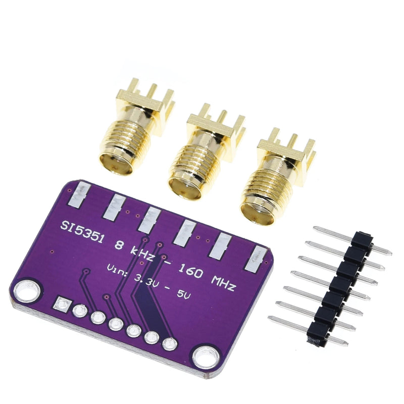 DC 3V-5V CJMCU-5351 Si5351A Si5351 I2C Clock Generator Breakout Board Module Signal Generator Clock 8KHz-160MHz For Arduino