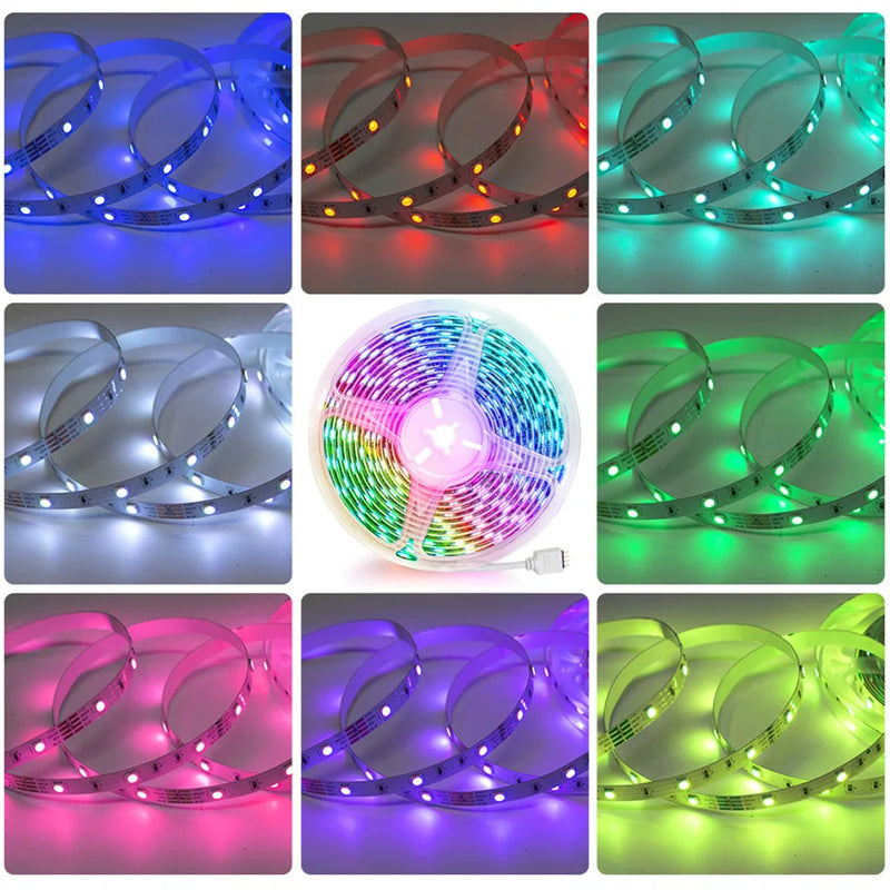 10m 15m 20m 30m Tuya WiFi RGB Led Strip Lights 12V 5050 Room Bedroom Decoration Work With Smart Life Alexa Google Home RGB Tape