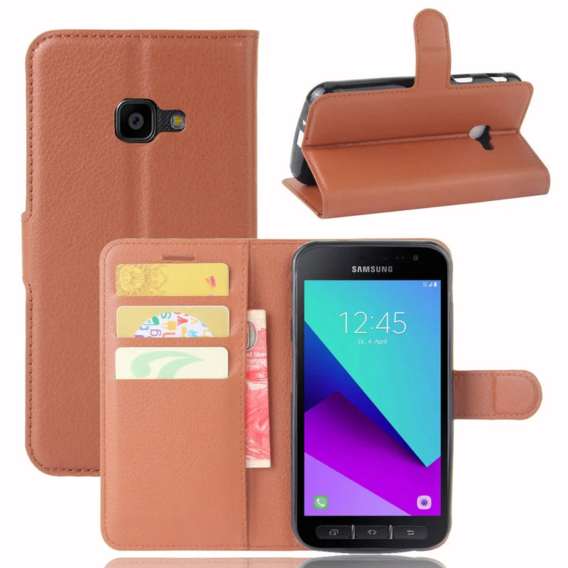 Wallet Cover Card Holder Phone Case for Samsung Galaxy Xcover 4 4s G390F G398F XCover4 Pu Leather Case Protective Shell