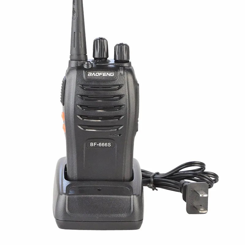 100% Baofeng BF-666s Walkie Talkie 16CH Practical Two Way Radio UHF 400-470MHZ Portable Ham Radio 5W Flashlight Programmable