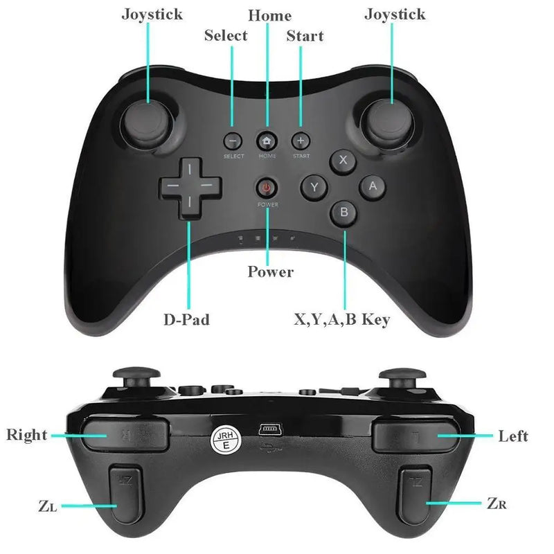 Wireless Classic Pro Controller Joystick Gamepad for Nintend wii U Pro with USB Cable Wireless Controller