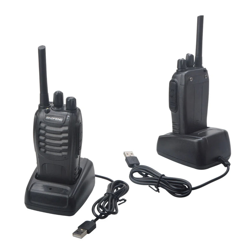 2Pcs/Pack Walkie Talkie Baofeng BF-88E PMR 16Channels 446.00625-446.19375MHz License Free Radio with USB Charger and Earpiece