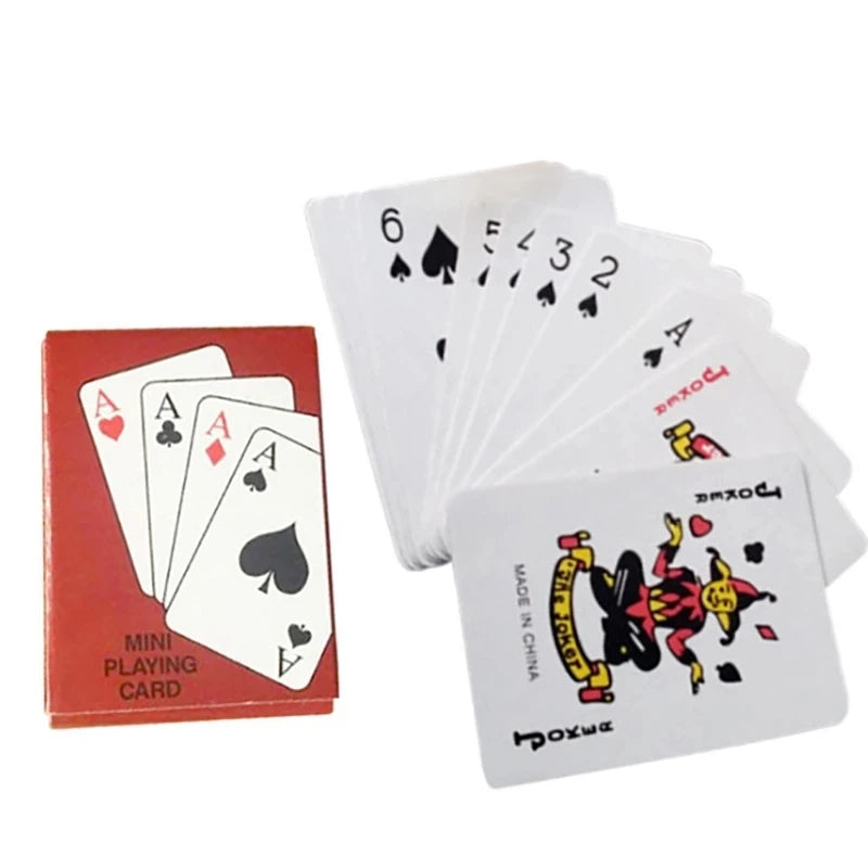 New 1 Piece Mini Cute Poker Cards Playing Game Creative Child Gift Outdoor Climbing Travel Accessories 5.3*3.8cm