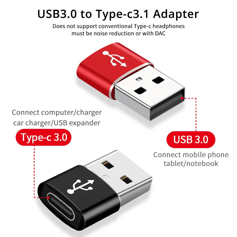 USB Type C Adapter USB 3.0 Type A Male to USB 3.1 Type C Female Converter USB C Charging Data Transfer Adapter for iPhone 12 Pro