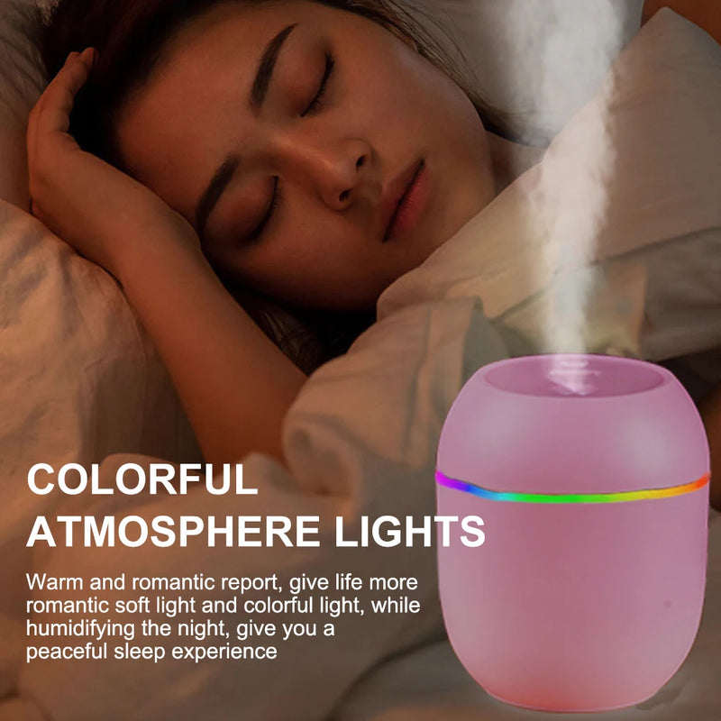 250ml Mini Air Humidifier Humidificador USB Portable Essential Oil Diffuser Aroma Mist Maker LED Light Fresheners for Home Car