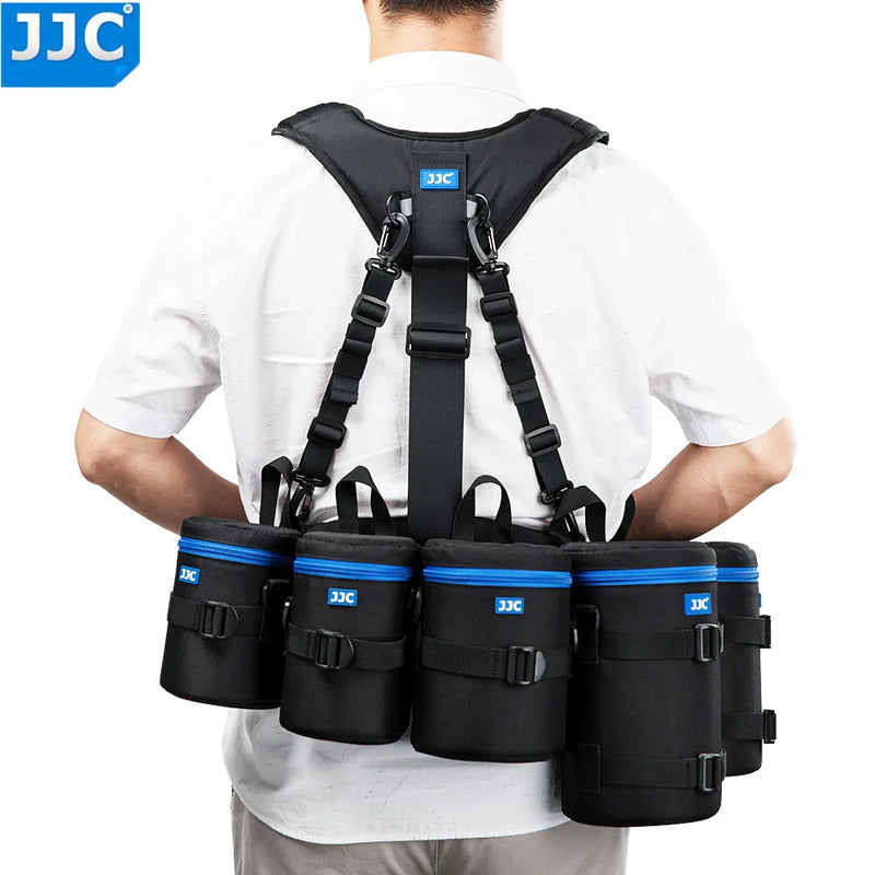 JJC Multi-Functional Photography Belt & Harness System SLR Camera Fixed Fast Hanging Waist Band For JJC DLP Series Lens Pouches