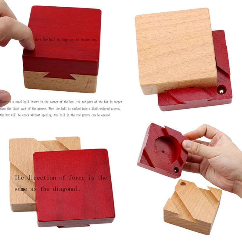 Secret Box IQ Mind Wooden Puzzles Wooden Magic Box Teaser Game Adults Gifts Creative Educational Toys Montessori Kong Ming Lock