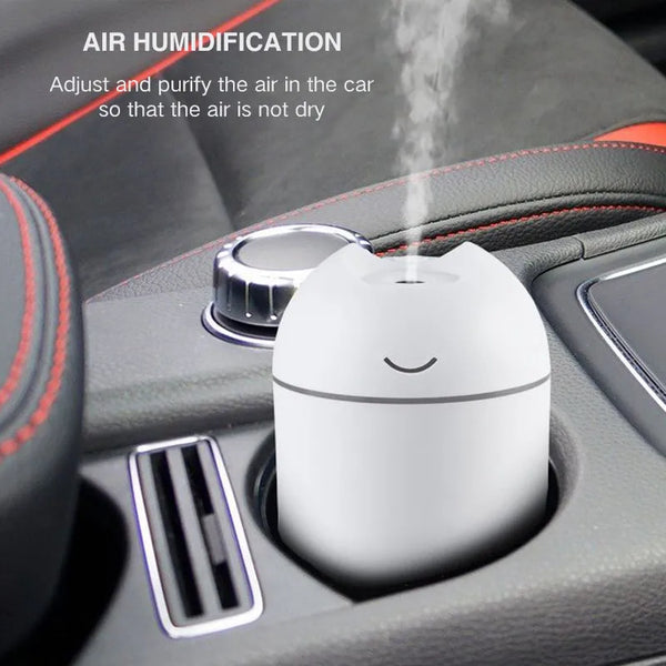 200ML Ultrasonic Mini Air Humidifier Aroma Essential Oil Diffuser for Home Car USB Fogger Anion Mist Maker with LED Night Lamp