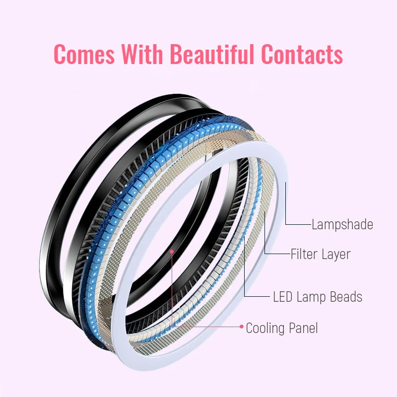 33CM 26CM LED Selfie Ring Light Photography Lights Warm Cold Lamp Option Tripod 2M 1.5M Dimmable Ringlight For TikTok Youtube