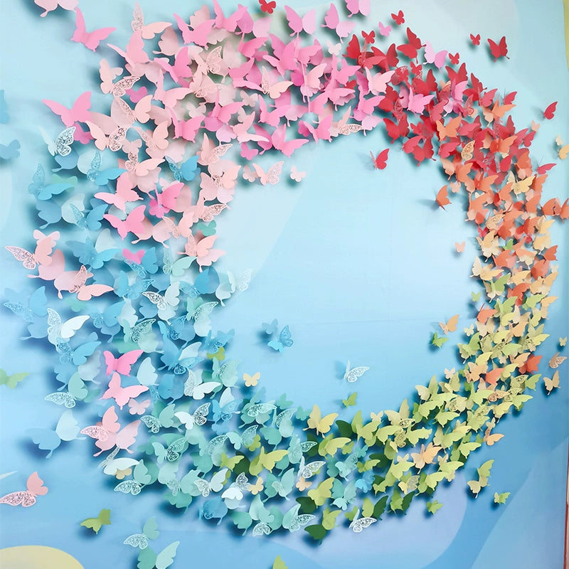 3D Three-Dimensional Simulation Butterfly Bedroom Ins Cut Out Wall Stickers