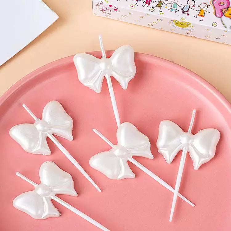 Minimalist Bowknot Decorative Decoration Party Baking Candle