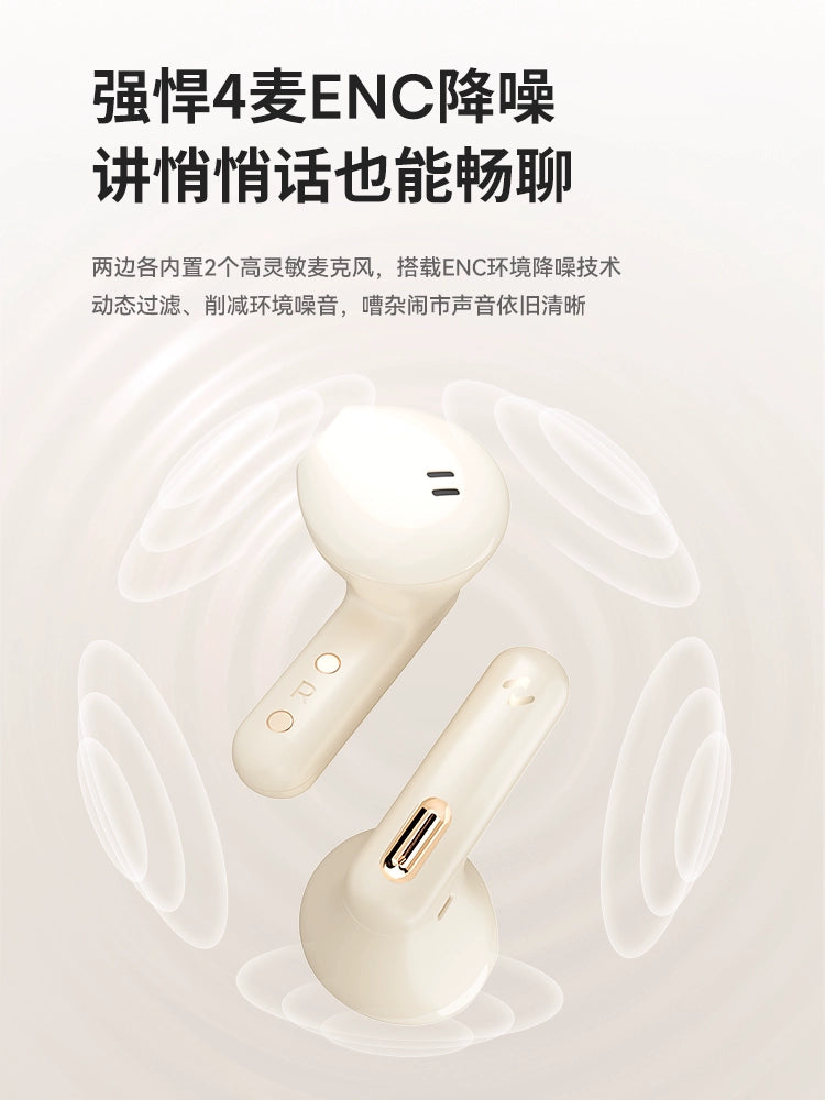 Havit Bluetooth Headset 2024 New Arrival Half in-Ear Wireless Noise Reduction Long Endurance Female for Apple Huawei Xiaomi