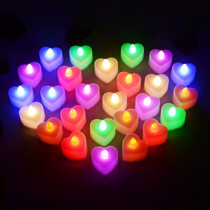 Proposal Heart-Shaped Scene Props Lantern Festival Candle Light