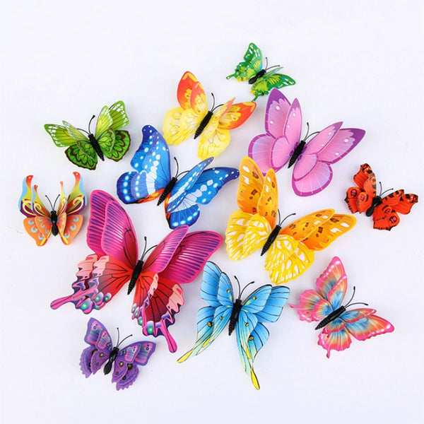 3D Three-Dimensional Simulation Butterfly Bedroom Refridgerator Magnets Decorations