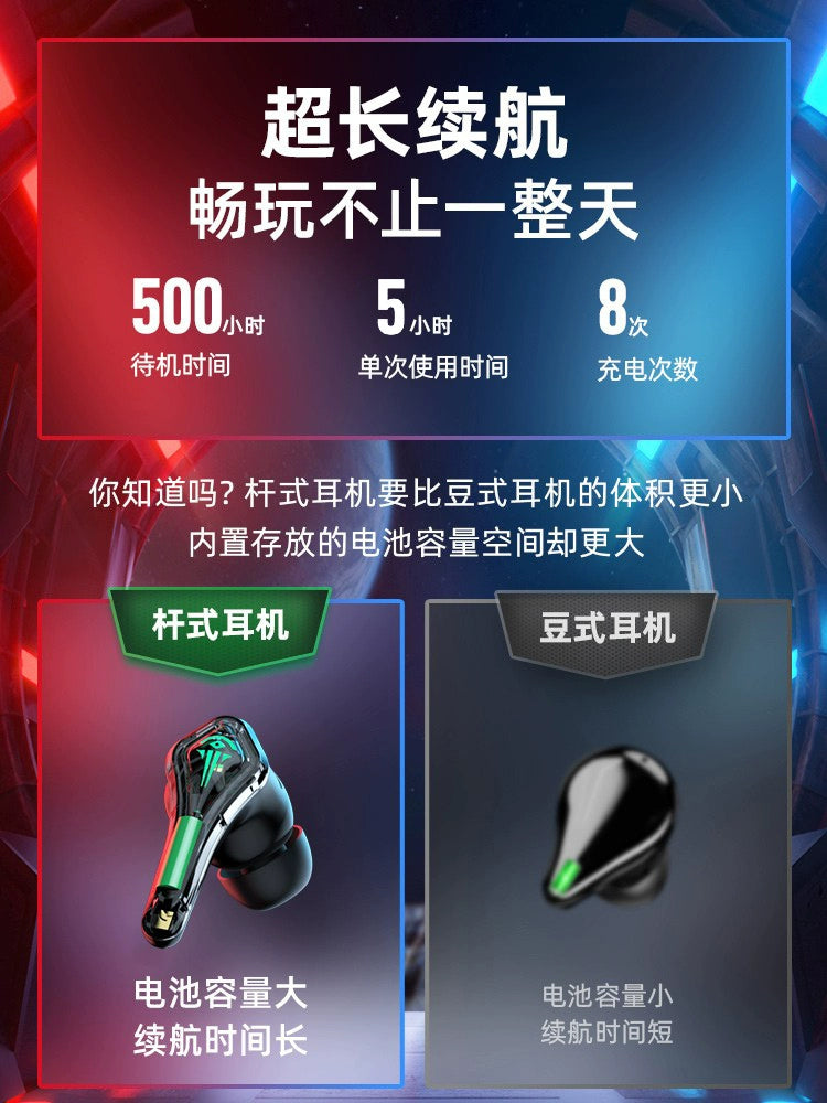 Yuandao Wireless Bluetooth Headset Kill Eye of God E-Sports PlayerUnknown's Battlegrounds Hear Sounds to Discern Location Special in-Ear Black Shark 4