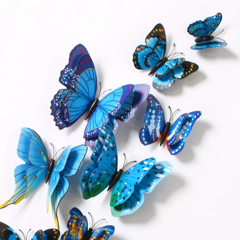 Artificial Butterfly Three-Dimensional Self-Adhesive Bedroom Curtain Wall Sticker