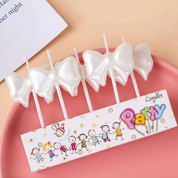 Minimalist Bowknot Decorative Decoration Party Baking Candle