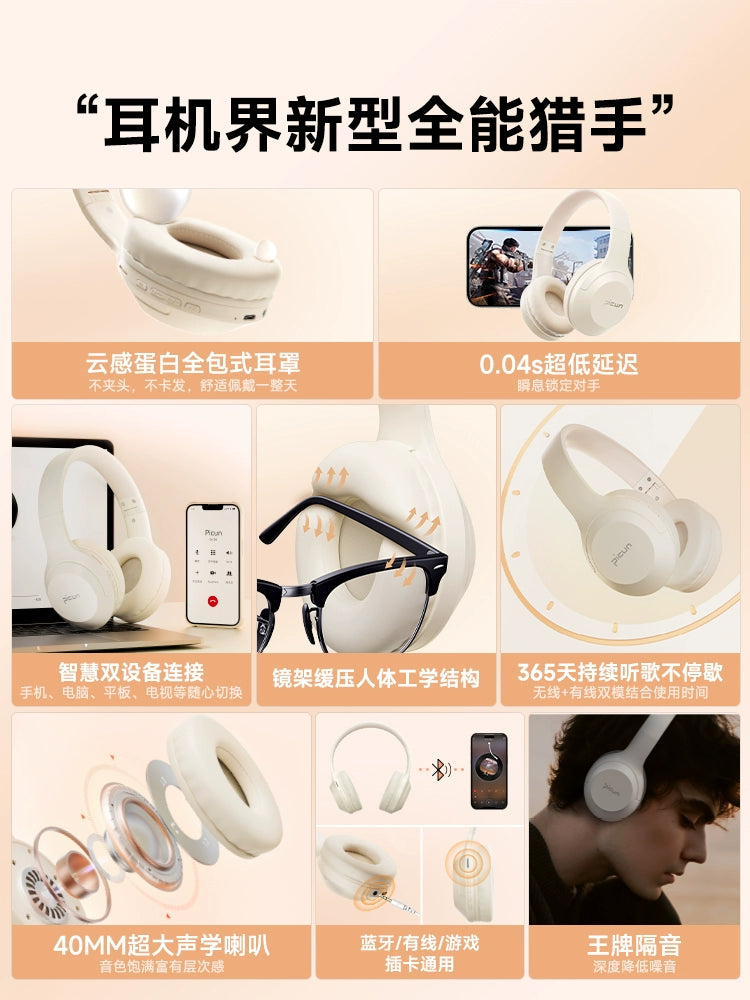 Picun Wireless Noise Reduction Computer Bluetooth Headset