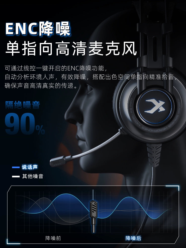 Siberian K9pro Headset Wired E-Sports Game PUBG Headset Dedicated Desktop Computer with Microphone