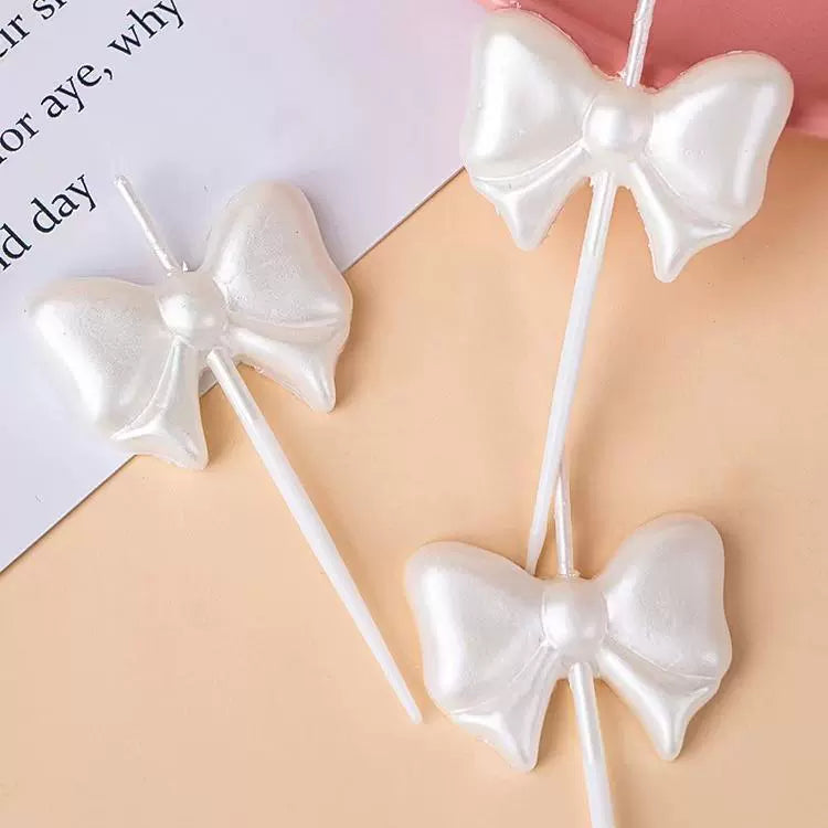 Minimalist Bowknot Decorative Decoration Party Baking Candle