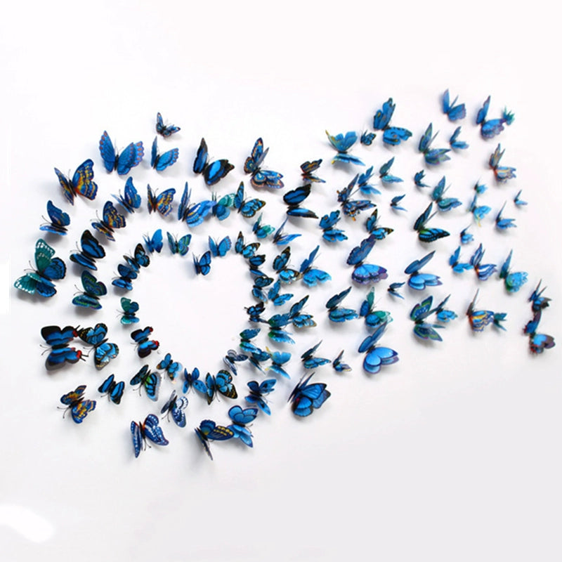 Artificial Butterfly Three-Dimensional Self-Adhesive Bedroom Curtain Wall Sticker