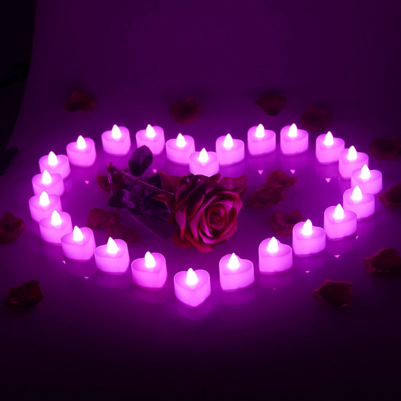 Proposal Heart-Shaped Scene Props Lantern Festival Candle Light