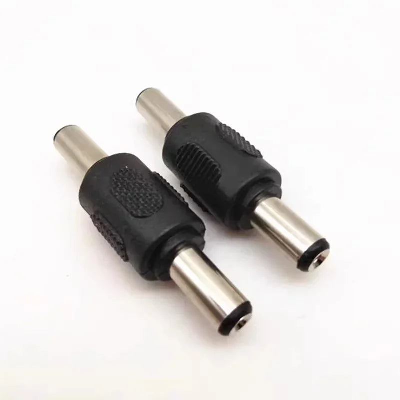 5/20PCS 5.5*2.1MM DC Conversion Head Jack Double Male to Male  Female to Female Panel Mounting Adapter Connector Plug For CCTV