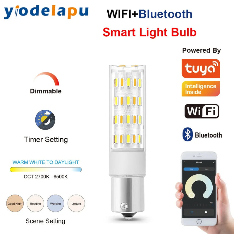 Tuya WiFi G9 LED Bulb Dimmable 5W Smart Light 220V G9 Energy Saving Lamp 120V E11 E12 Smart Home Timer Control  Alexa Google