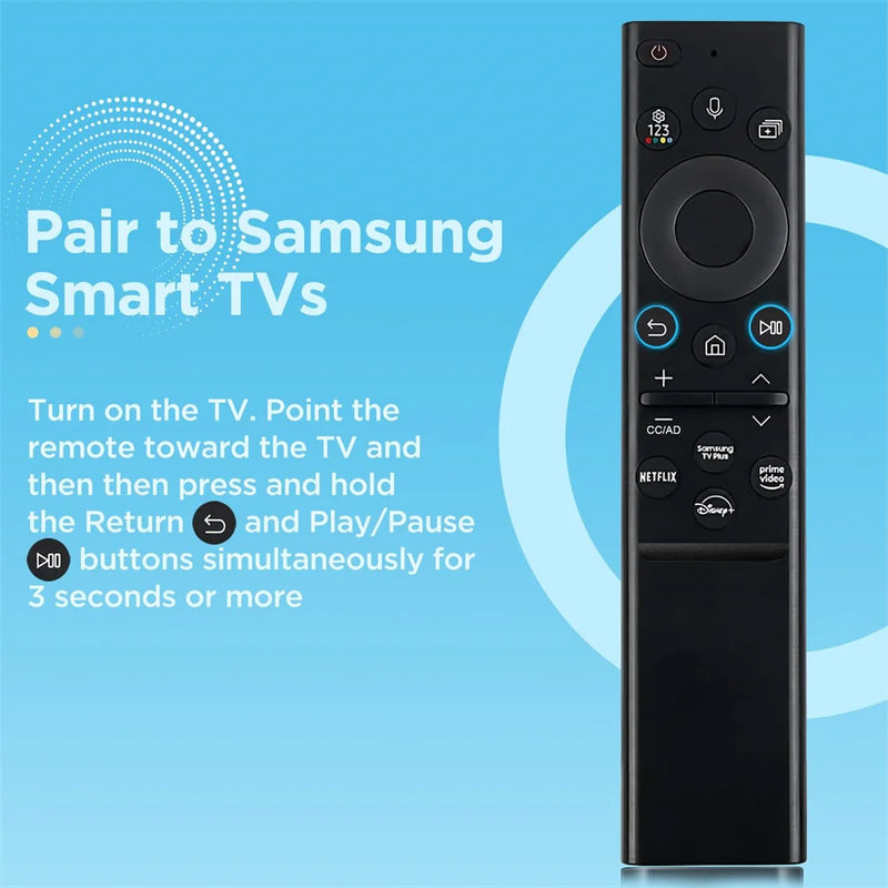 Replacement Voice Remote Control for Samsung Neo QLED UHD HDR FHD 4K 8K Smart TVs 2019-2022 with Netflix Prime-Video Buttons