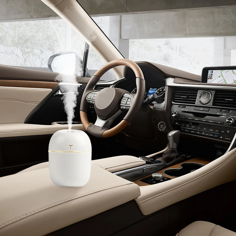 Mini Ultrasonic Air Humidifier 200ML USB Charge Diffuser Car Purifier Aromatherapy Anion Mist Maker Dense Fog Freshener Vehicle