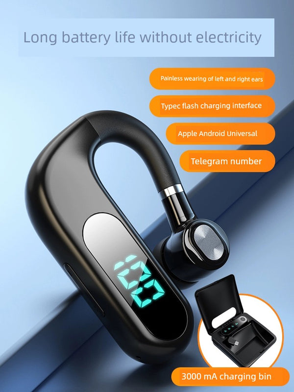 Bluetooth Headset Ear-Mounted Large Battery Ultra-Long Life Battery Take-out Rider Dedicated Business Driver Driving Single Ear One