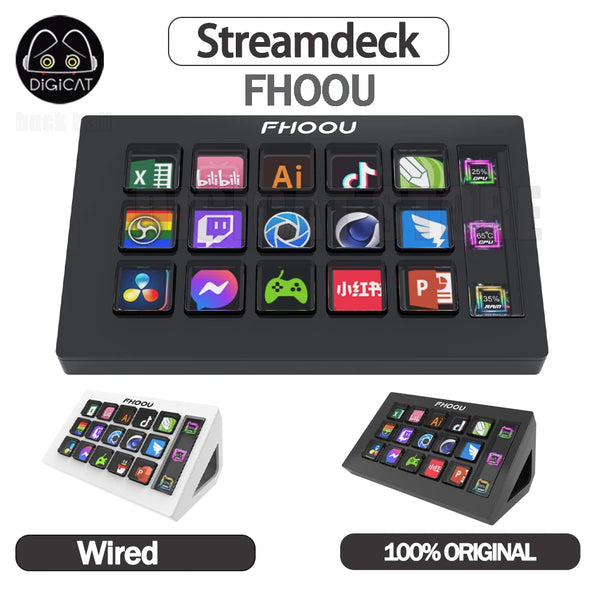 StreamDeck Mini Visual Keyboard 15Keys Stream Deck LCD Button Live Content Creation Controller Custom Button For Win/MacOS Gifts