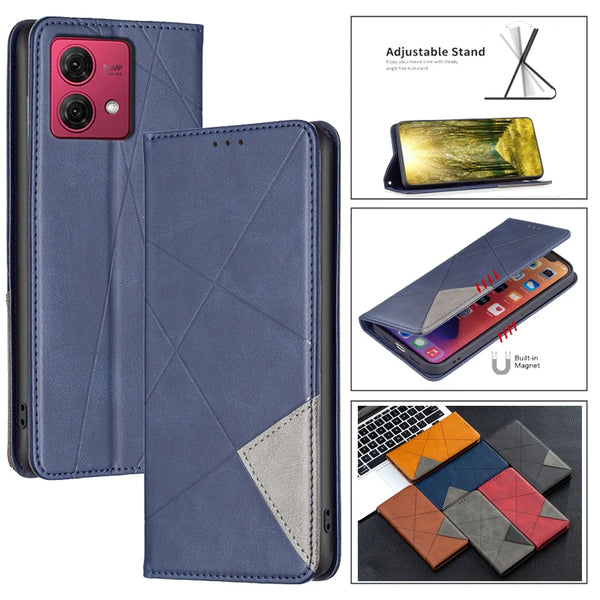 For Motorola MOTO G84 5G Fundas Leather Phone Wallet Case For Moto G14 4G G54 5G Edge 40 Neo MotoG84 Magnetic Flip Cases Capa