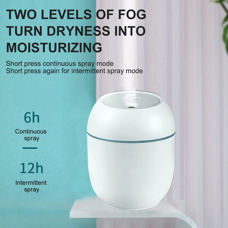 New 200ml Air Humidifier Car Aroma Diffuser Mini USB Essential  Oil Diffuser Car Purifier Aroma Anion Mist Maker with LED Lamp