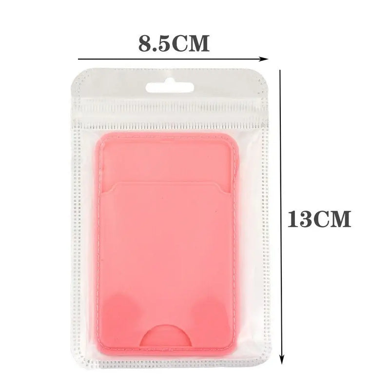 Universal Self-Adhesive Sticker Card Sleeves Phone Wallet Case Stick On ID Credit Card Holder Elastic Silicone Cellphone Pocket