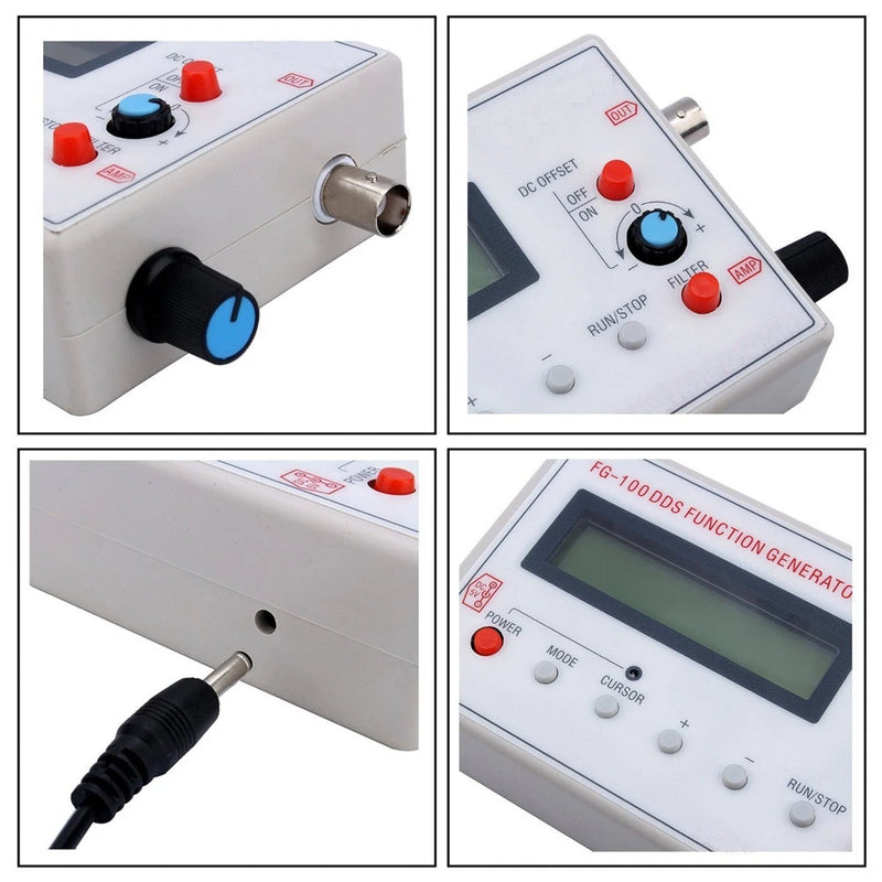 FG-100 DDS Function Signal Generator Frequency Counter 1Hz - 500KHz Signal Source Module Sine+Square+Triangle+Sawtooth Waveform