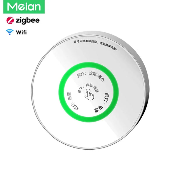 Meian-Zigbee Gas Leak Detector, Wireless WiFi, Tuya, Smart Life, Security Protection, Natural Gas Alarm Sensor, CH4