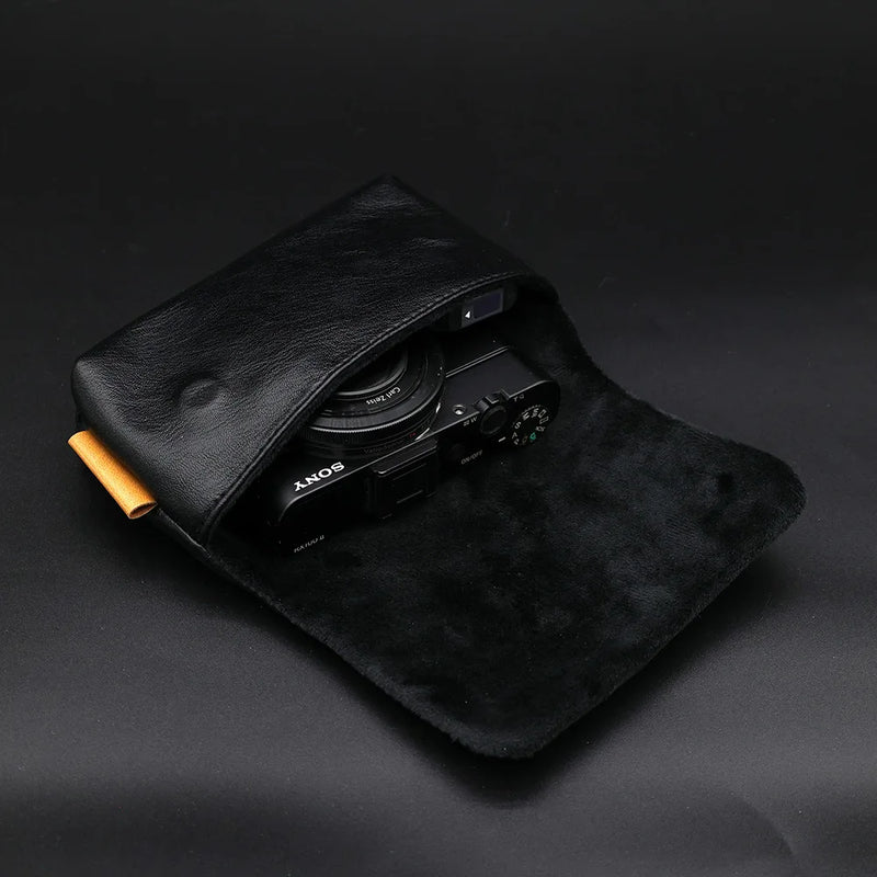 PU Leather Camera Soft Case Cover Bag for SONY ZV-1 ZV1 DSC-RX100 RX100 Mark VII VI V IV III II I M7 M6 M4 M3 HX99 HX95 HX90 H50