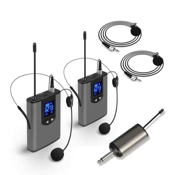 Wireless Microphone Lapel Headset Mini Portable Receiver Transmitter UHF Professional Public Speaking Plug And Play